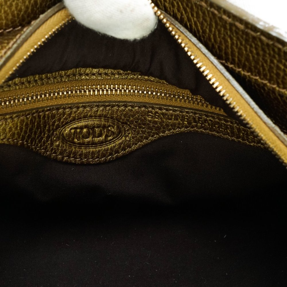Auth Tods Hand Bag Gold Leather #14696T60 - Picture 8 of 12